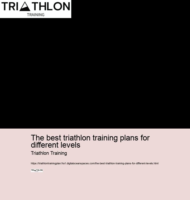 The best triathlon training plans for different levels